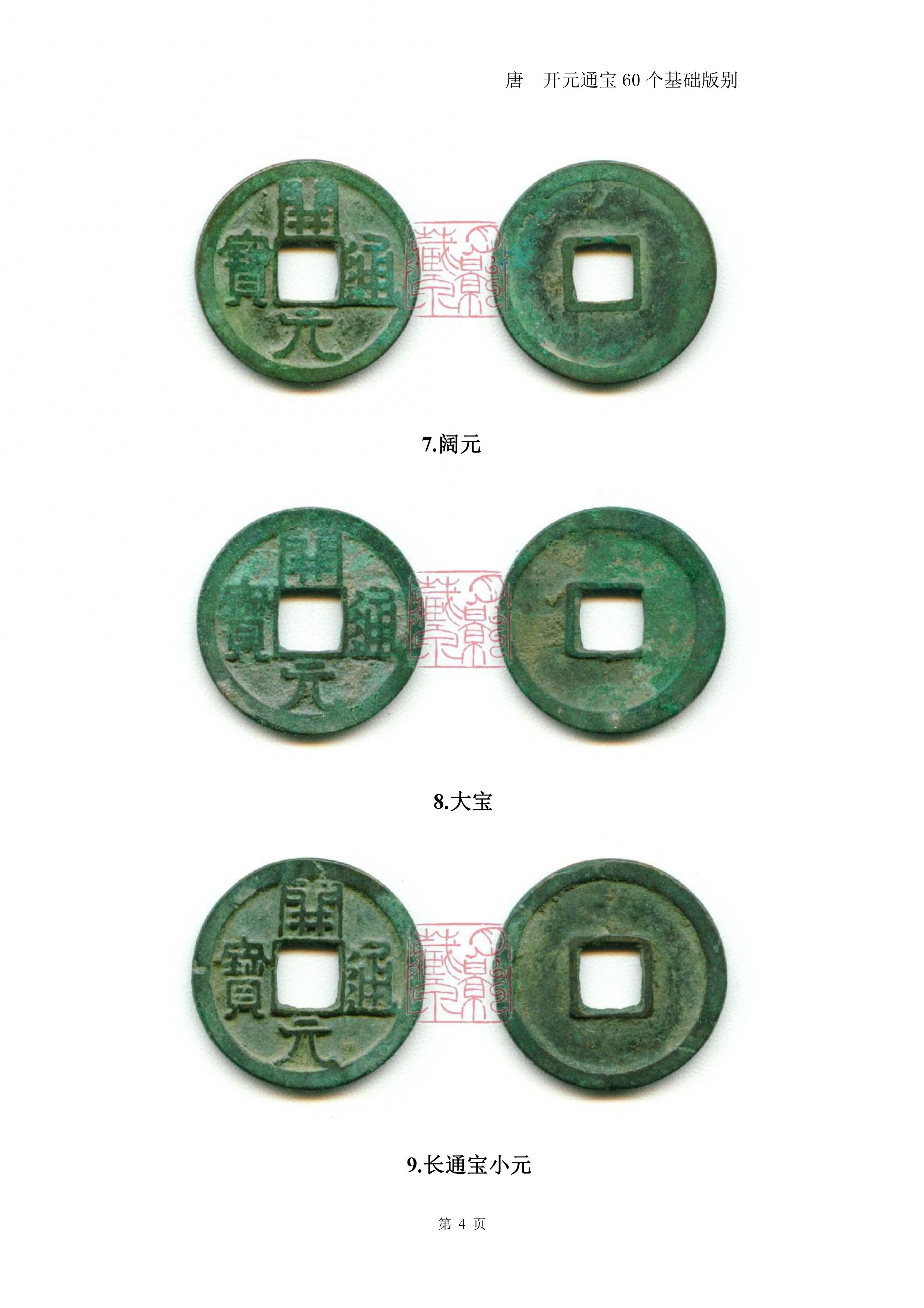 开元通宝60个基础版别